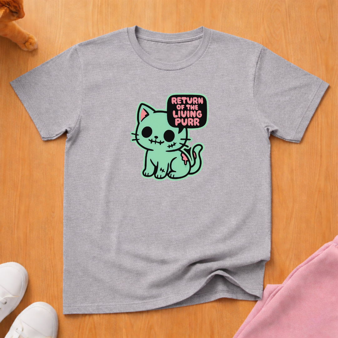 Return of the Living Purr cat T-shirt