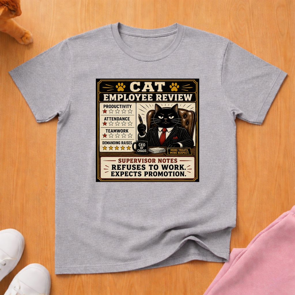 Cat employee review T-shirt