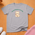 Powered by purrs and coffee 3 cat T-shirt