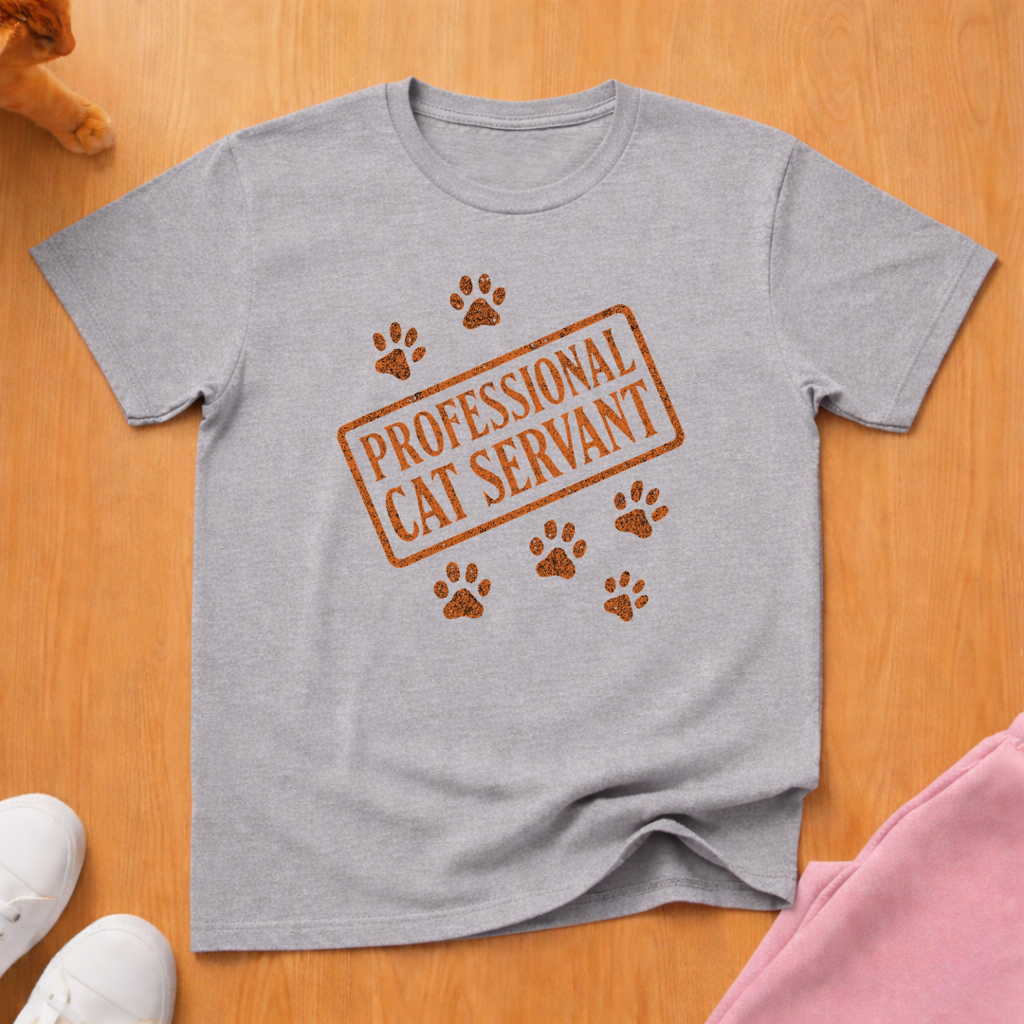 Professional cat servant T-shirt cat