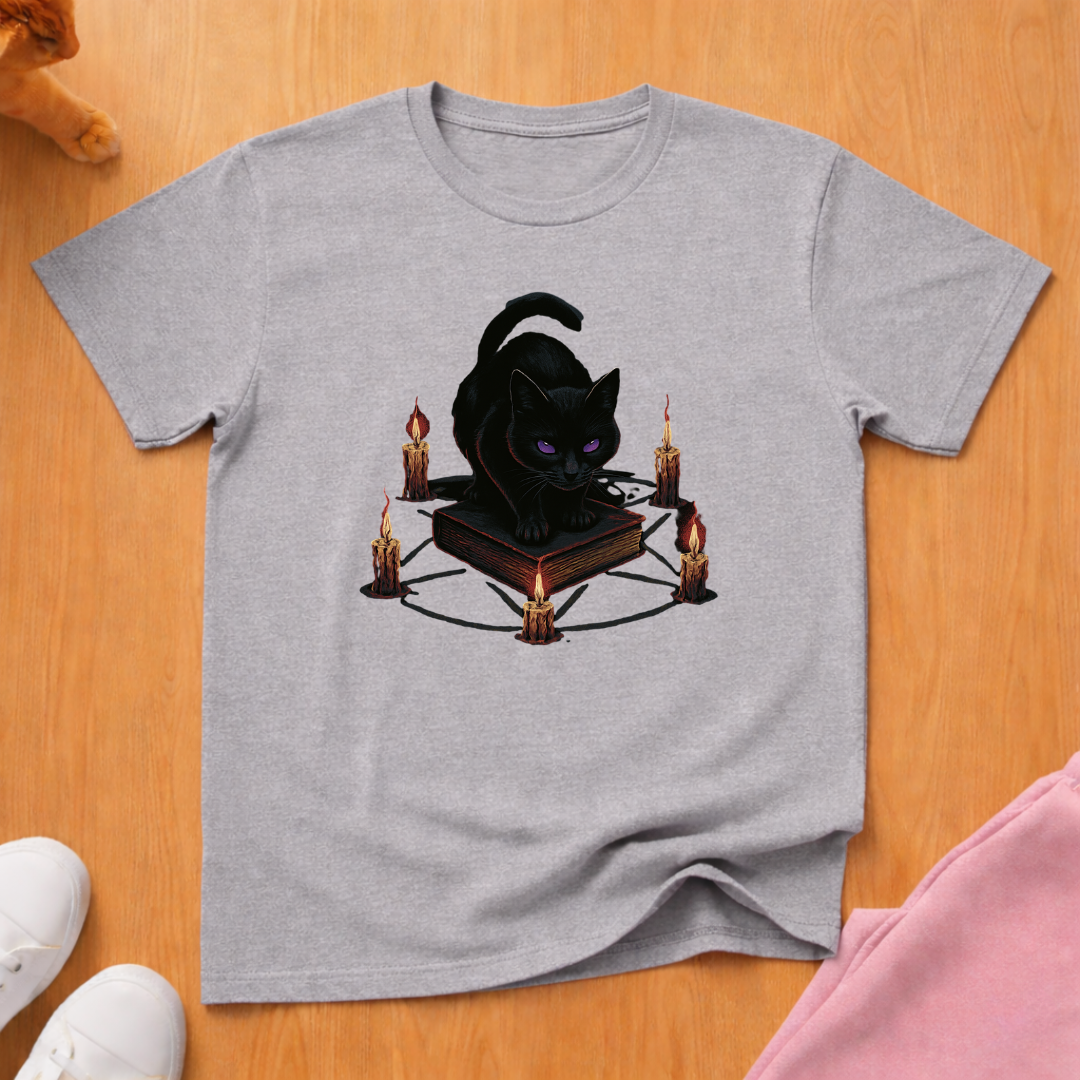 Pentagram cat T-shirt