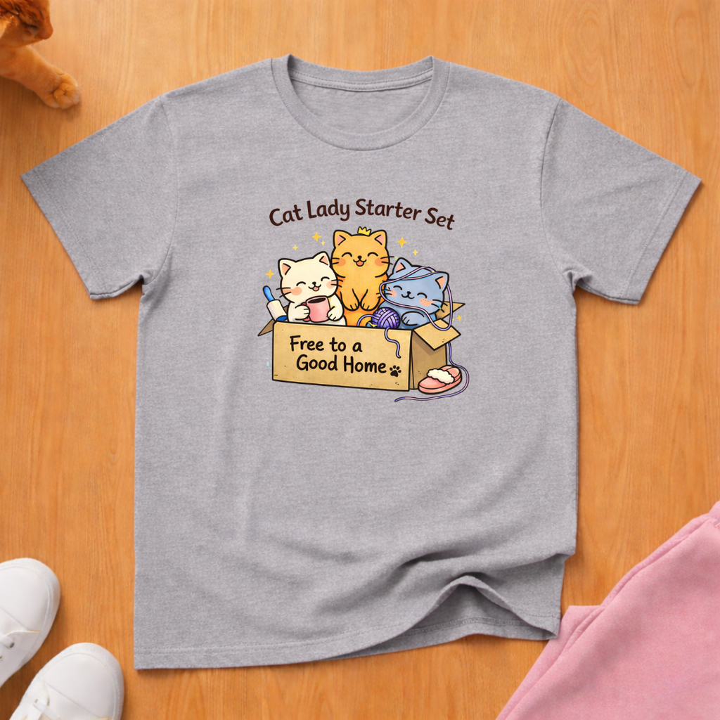 Cat lady starter set T-shirt