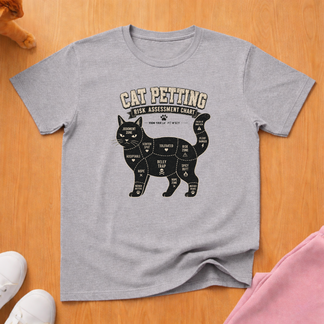 Cat petting guide T-shirt