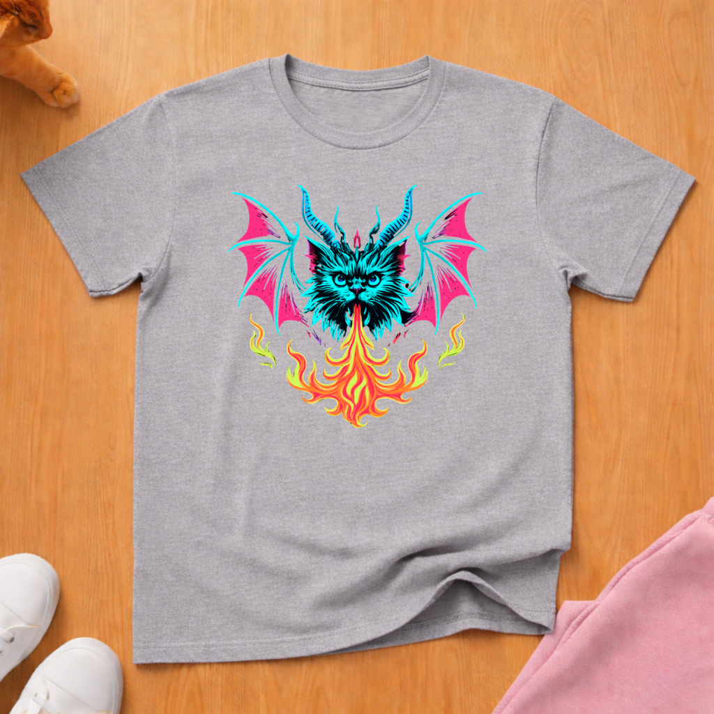 Demon cat Flame cat T-shirt