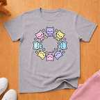 Cute cat circle cat T-shirt