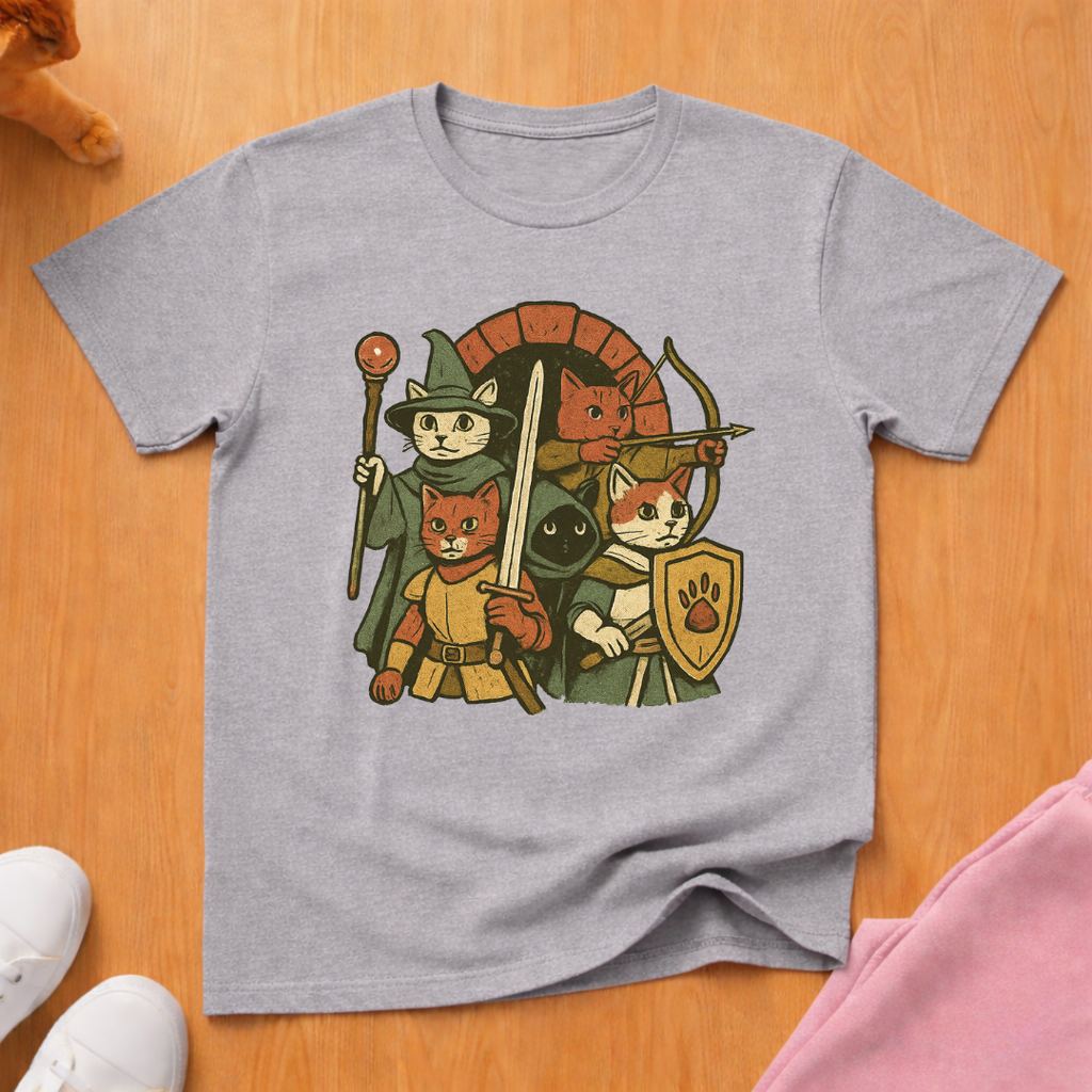 Cat DnD party cat T-shirt