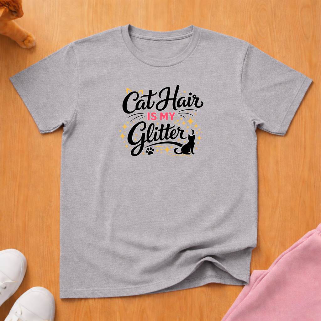 Cat hair is my glitter (light) T-shirt