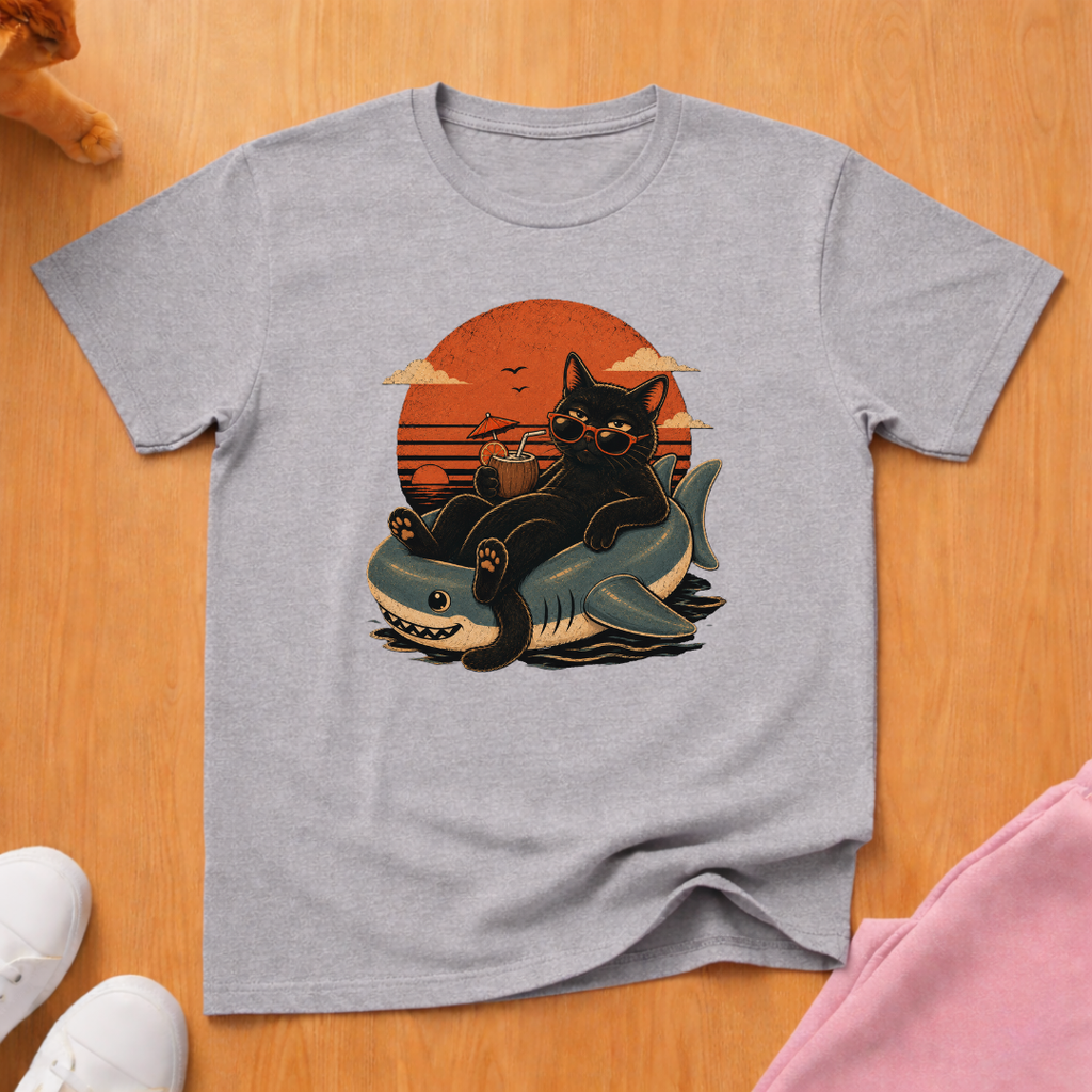 Summertime cat T-shirt
