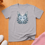 Winter floral cat T-shirt