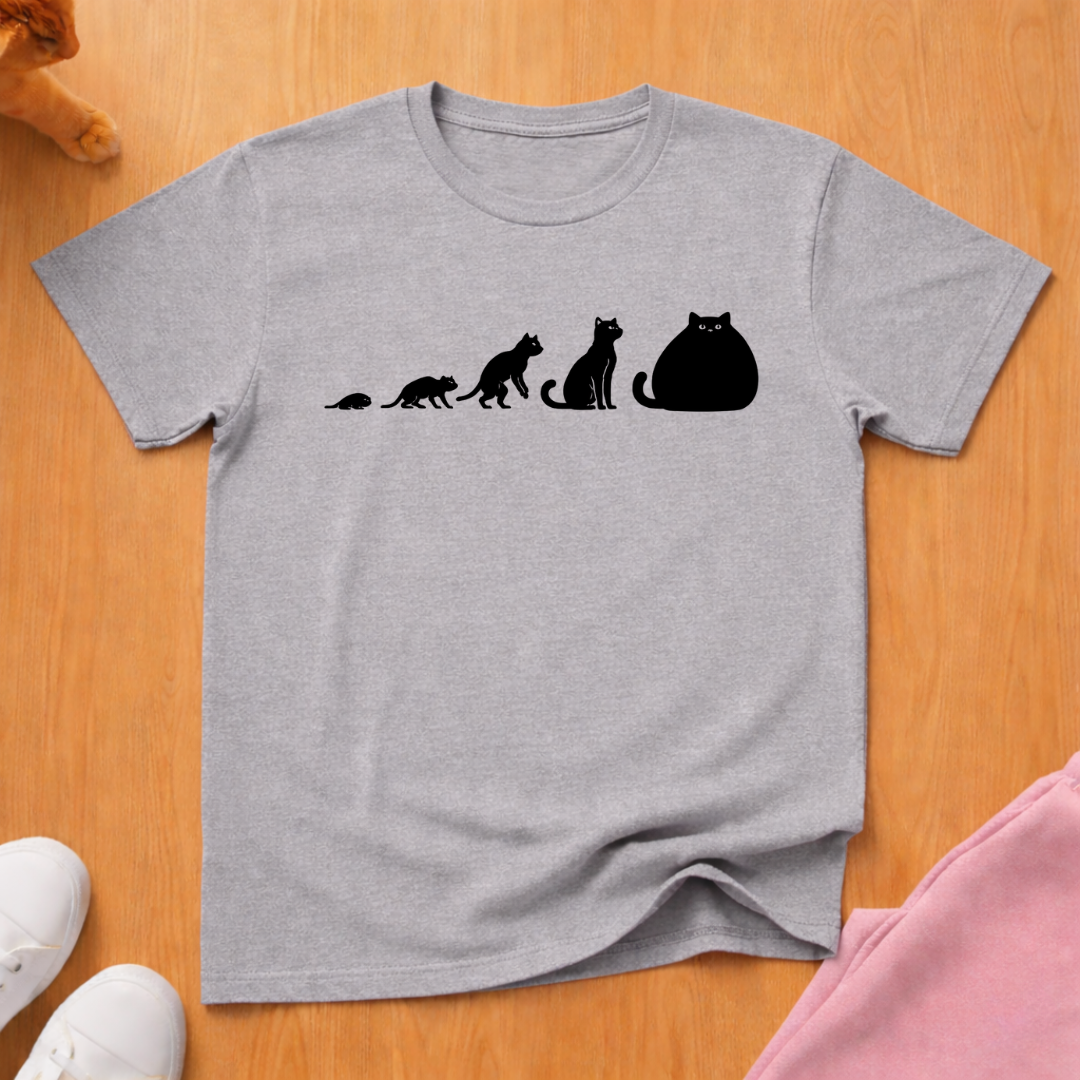 Cat evolution (Black) T-shirt