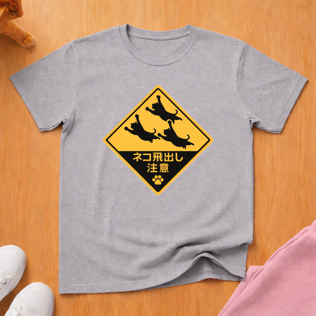 Leaping Cats Sign T-shirt