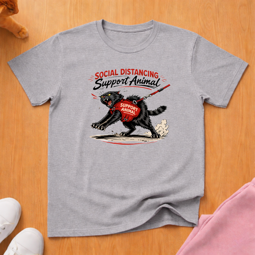 Social distancing support animal T-shirt