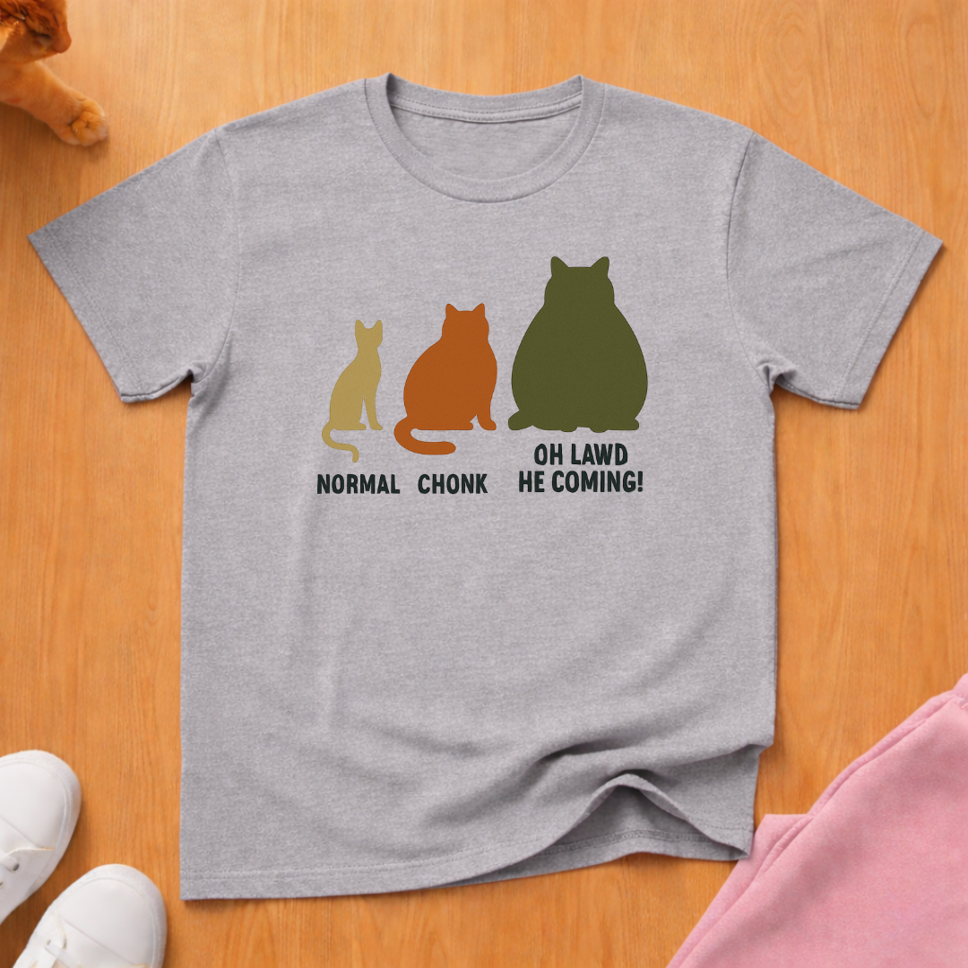 Cat sizes T-shirt cat