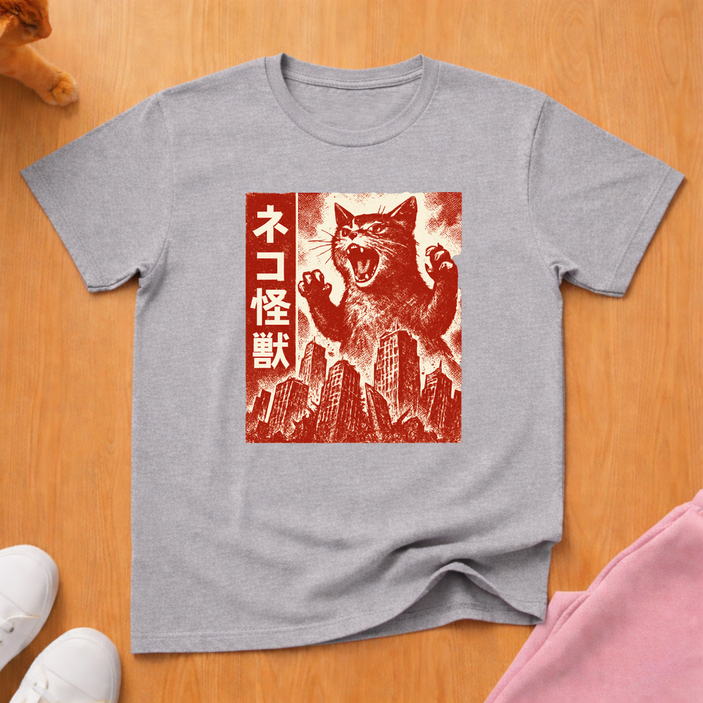 Kaiju cat 2 cat T-shirt
