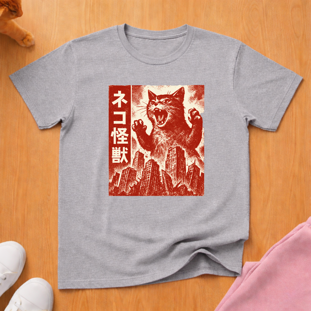 Kaiju cat 2 cat T-shirt