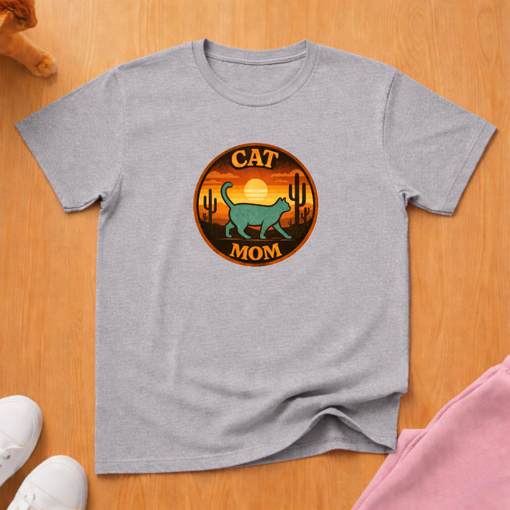 Western Cat Mom T-shirt