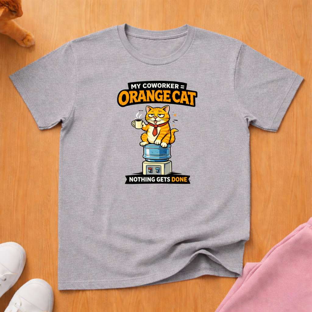My coworker = Orange cat T-shirt