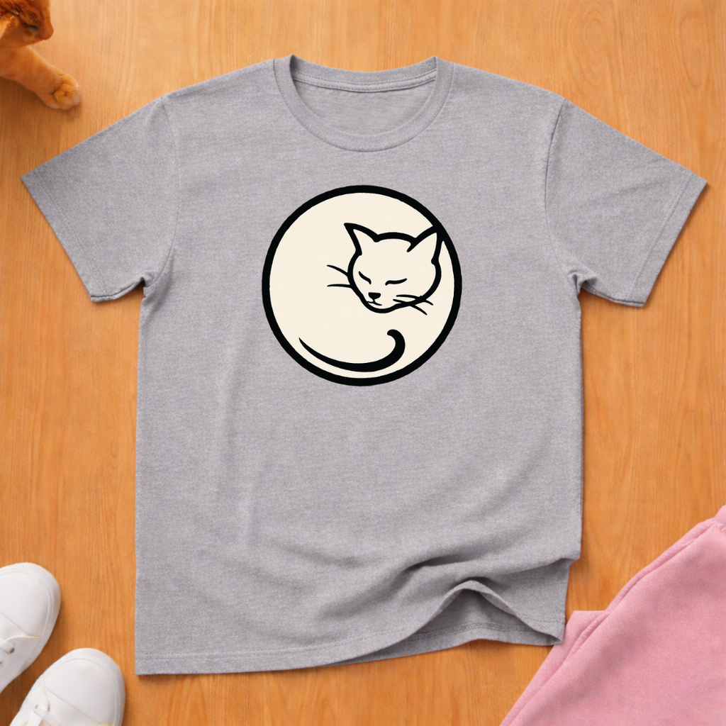 Curled Cat cat T-shirt