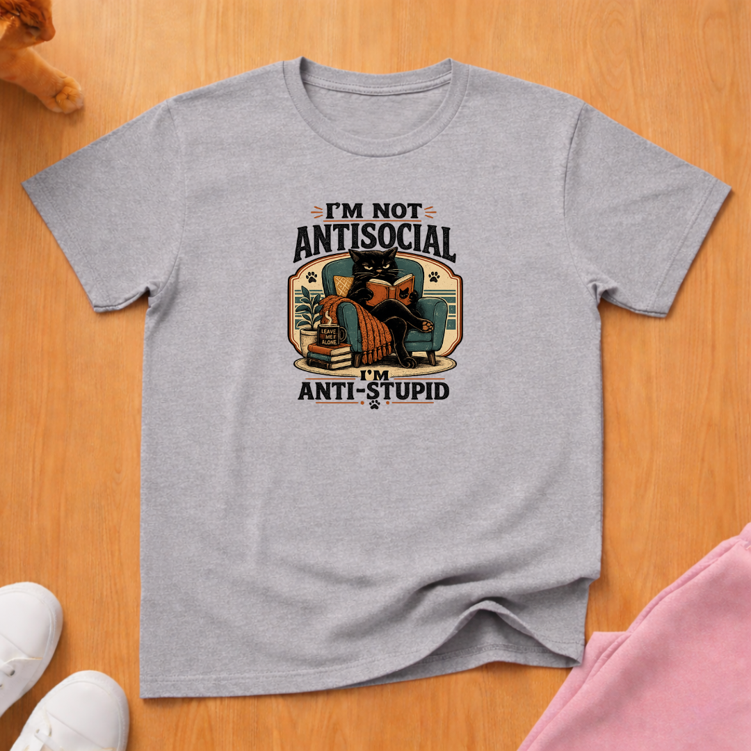 Not antisocial (dark) T-shirt