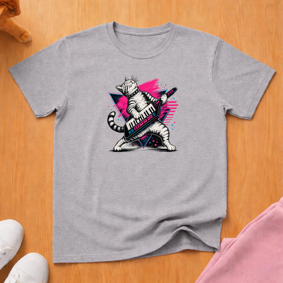 Keytar cat T-shirt