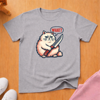 Chonky What? knife cat T-shirt