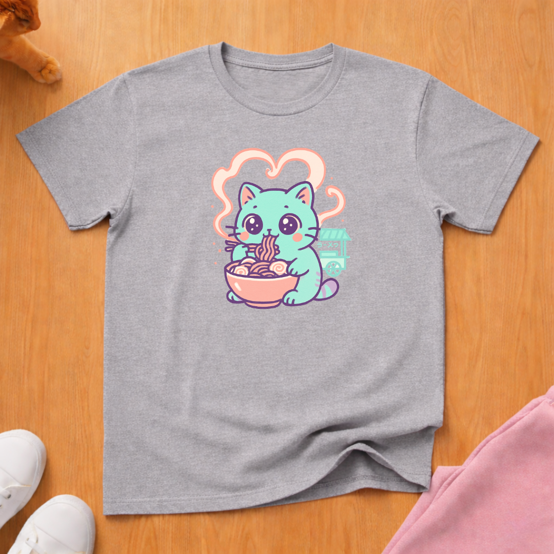 Cute cat ramen cat T-shirt