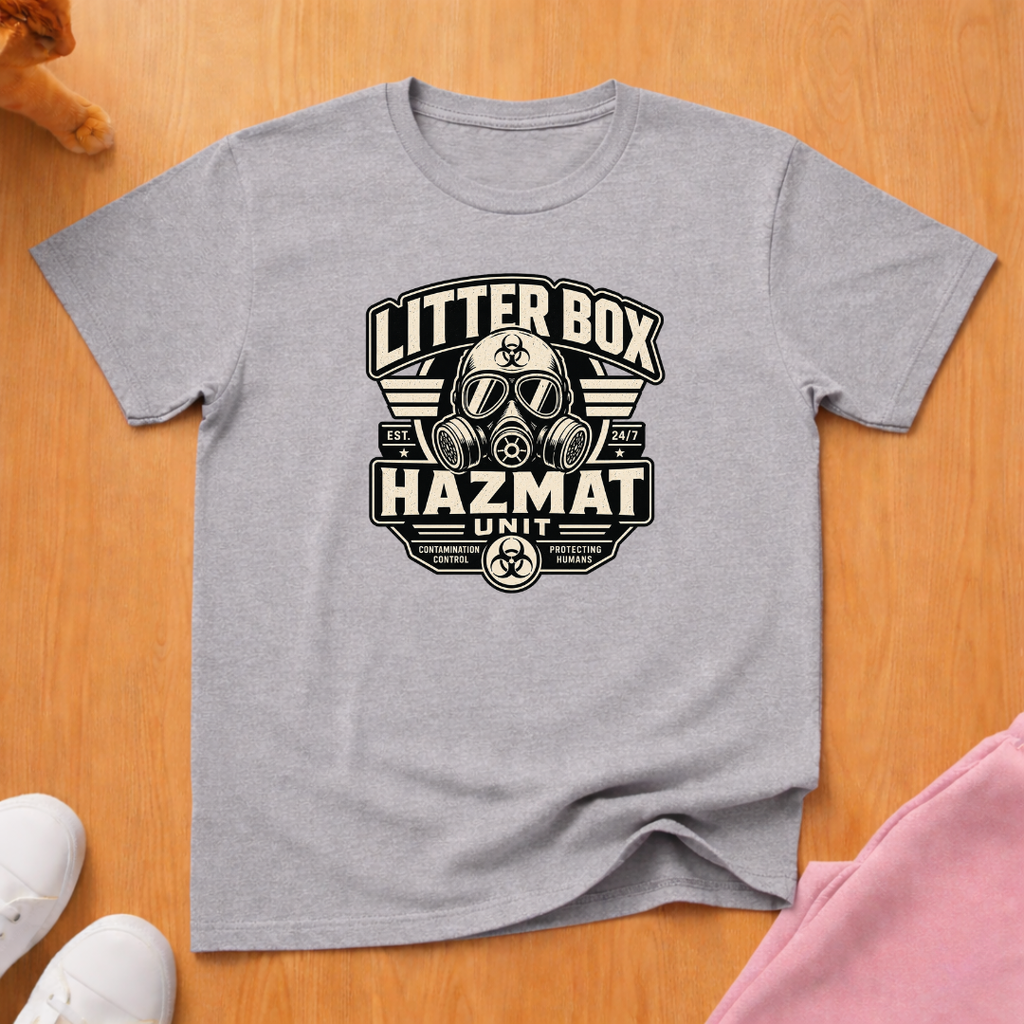 Litter box hazmat unit T-shirt
