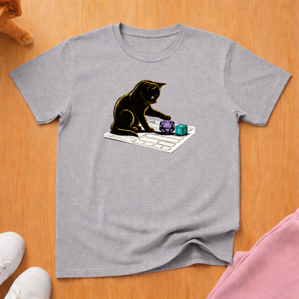 Kitten with dice T-shirt