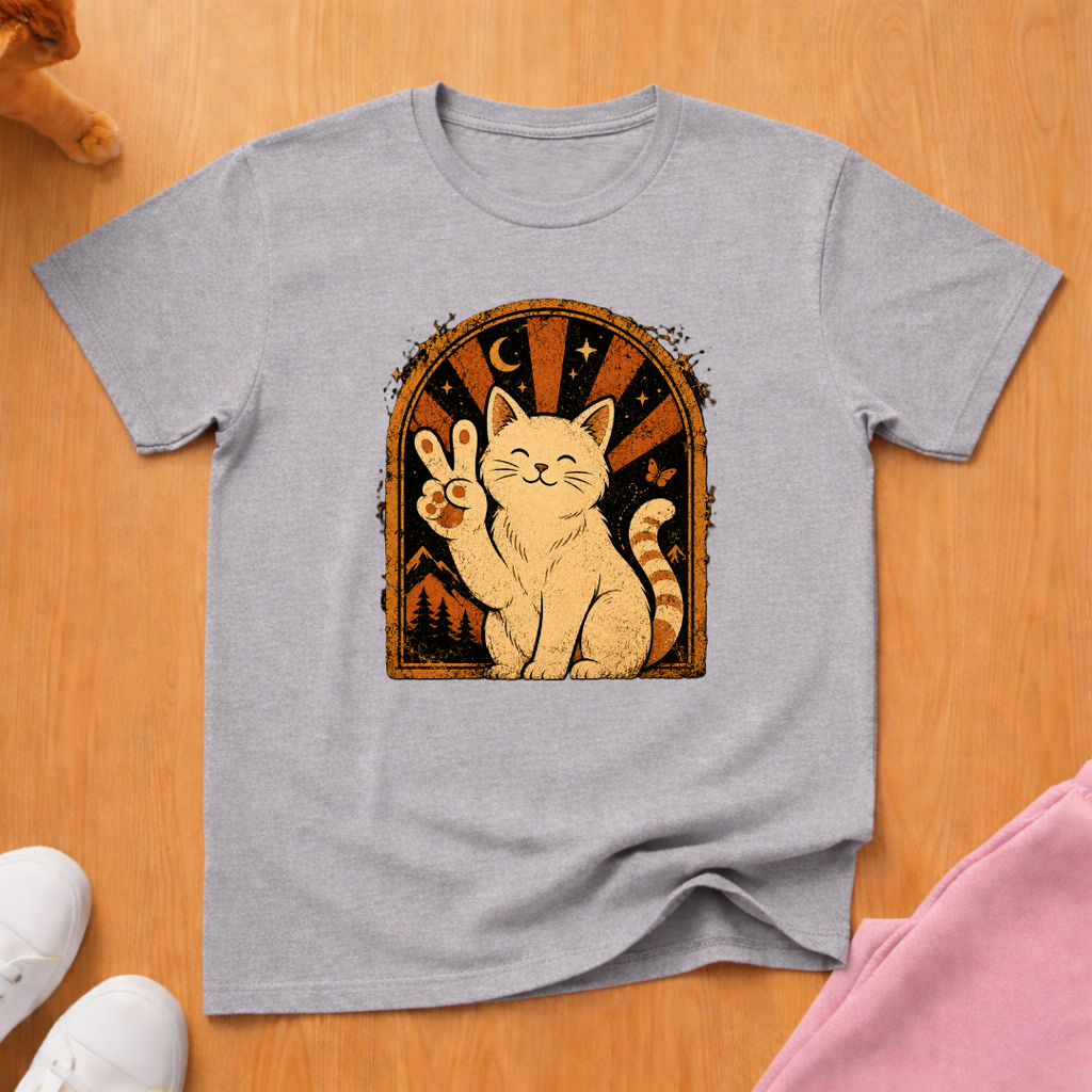 Peace cat 2 T-shirt