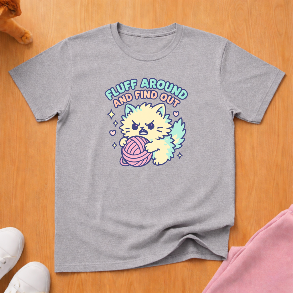 Cute Fluff Around cat T-shirt