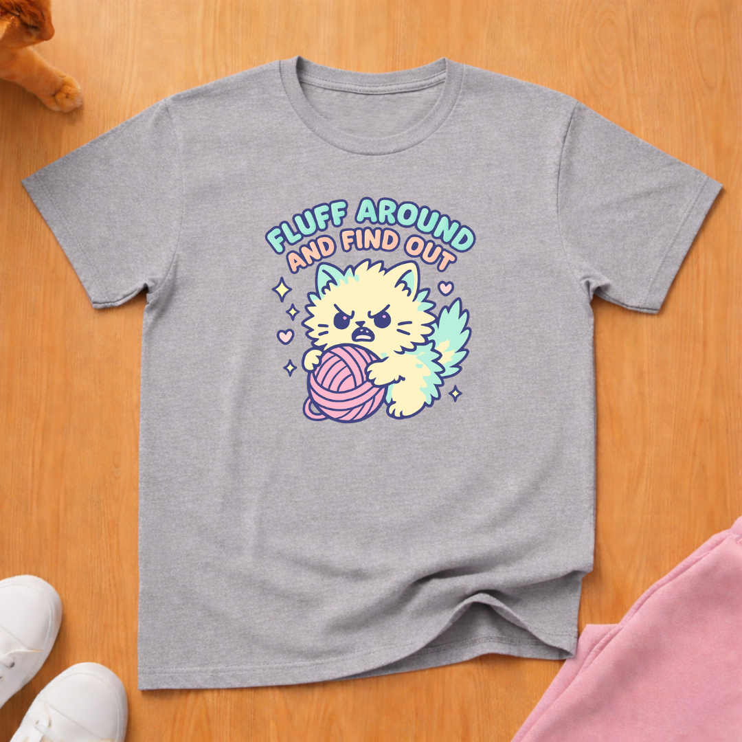 Cute Fluff Around cat T-shirt