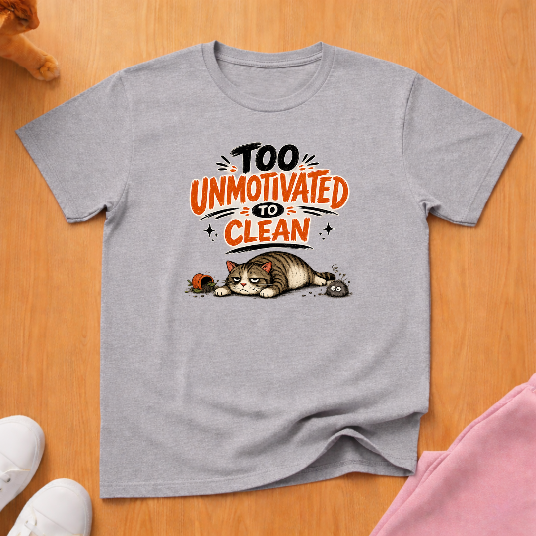 Too unmotivated to clean T-shirt
