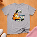 Cat in catfish T-shirt