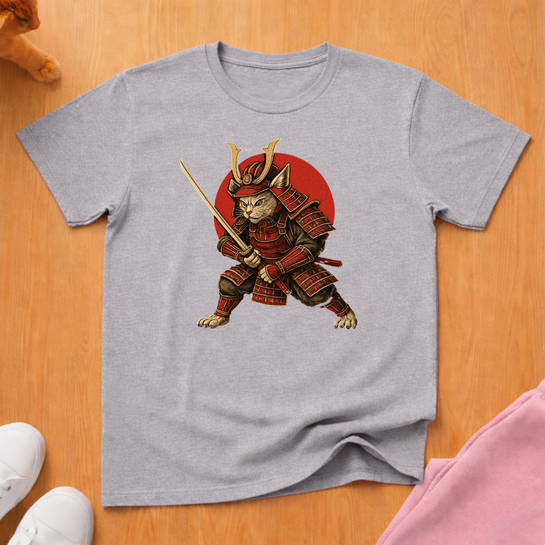 Samurai cat T-shirt