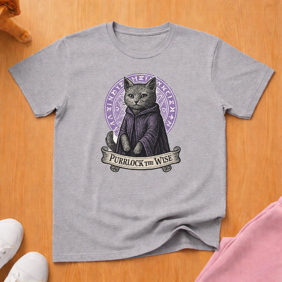 Purrlock cat T-shirt