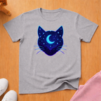Stars and Moon silhouette cat T-shirt