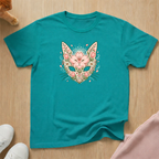 Spring floral cat T-shirt