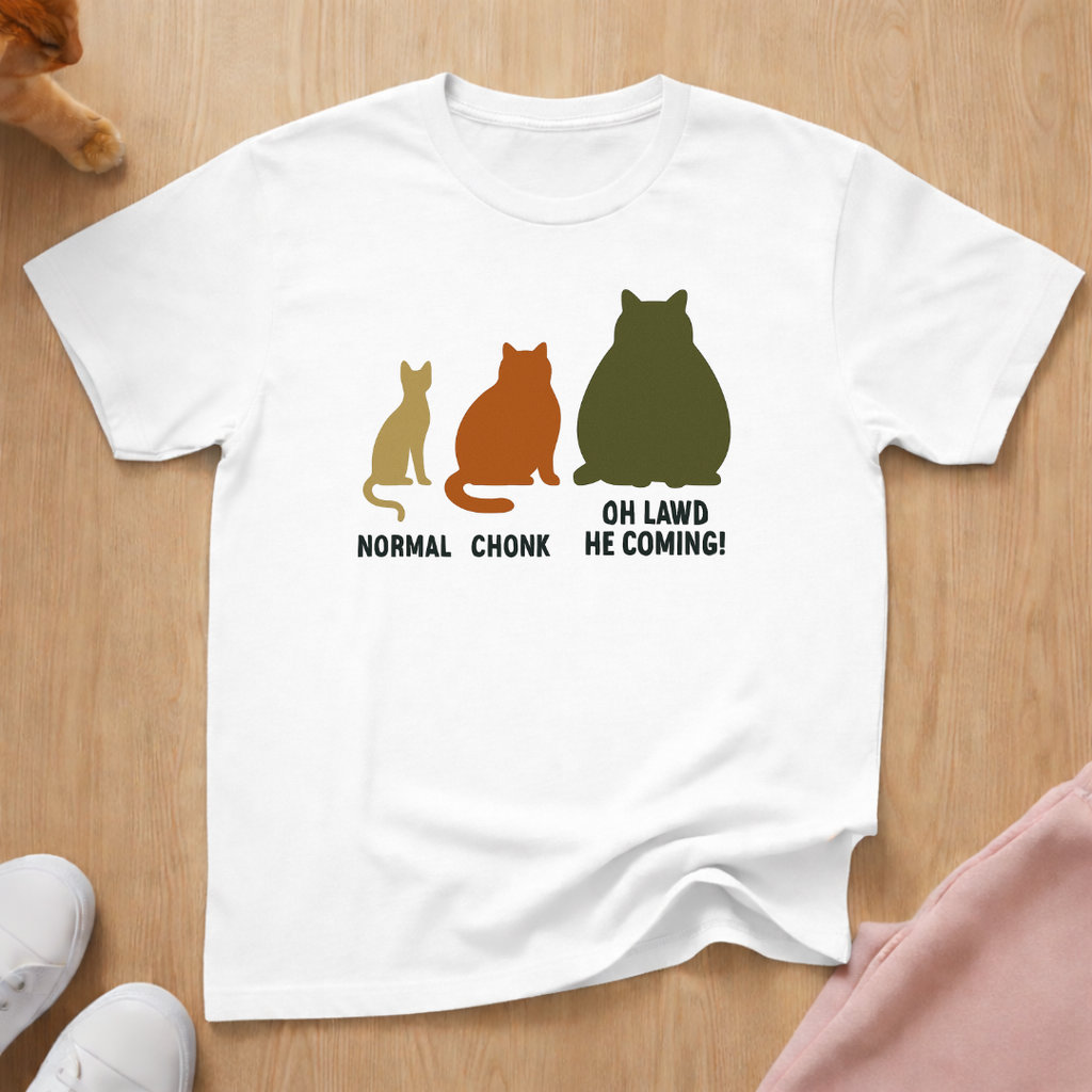 Cat sizes T-shirt cat