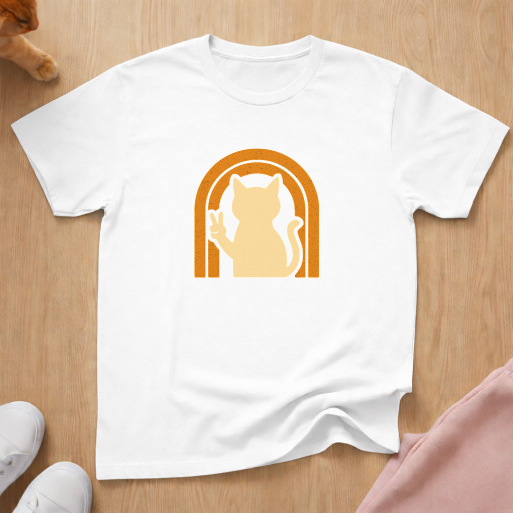 Peace cat T-shirt