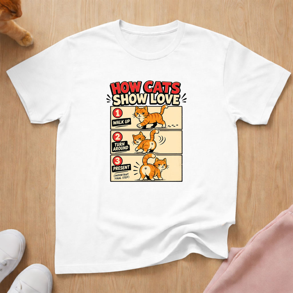 How cats show love T-shirt