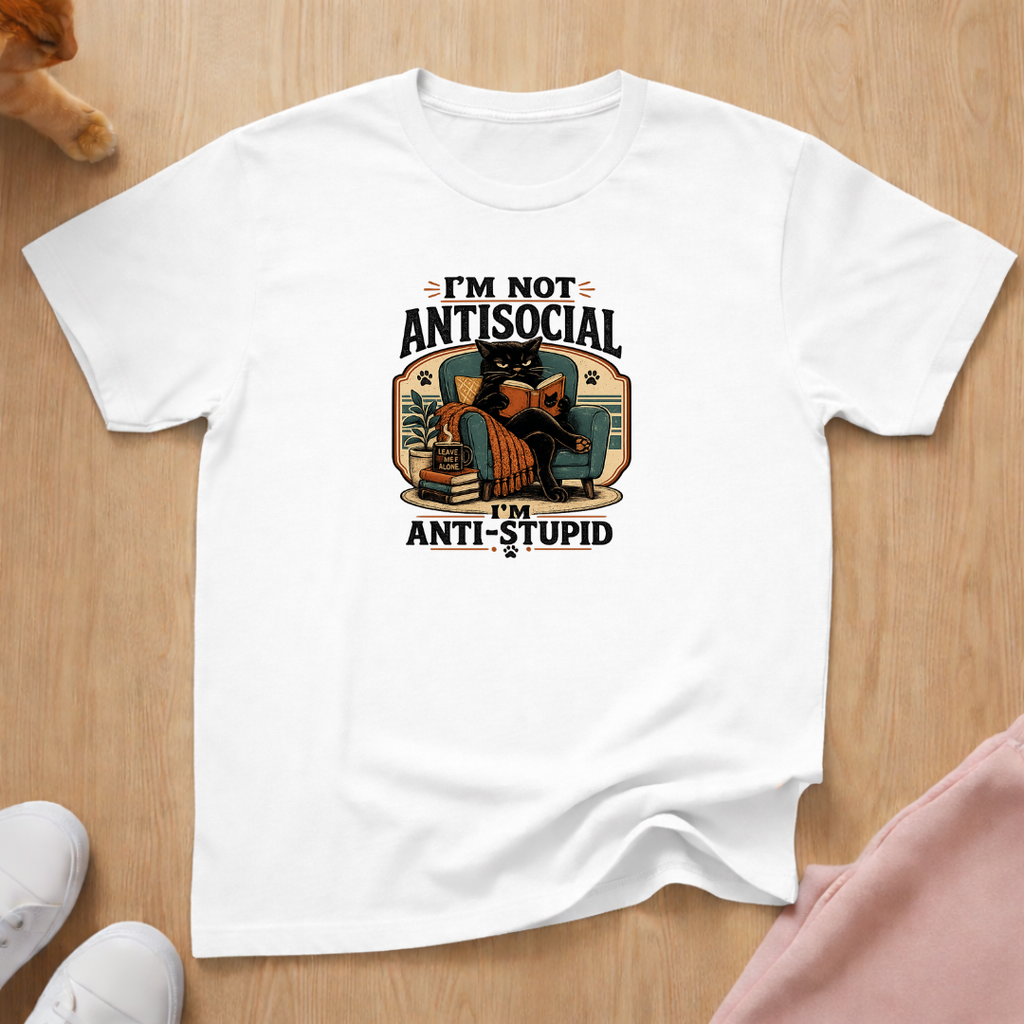 Not antisocial (dark) T-shirt