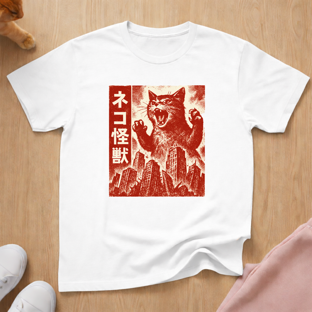 Kaiju cat 2 cat T-shirt