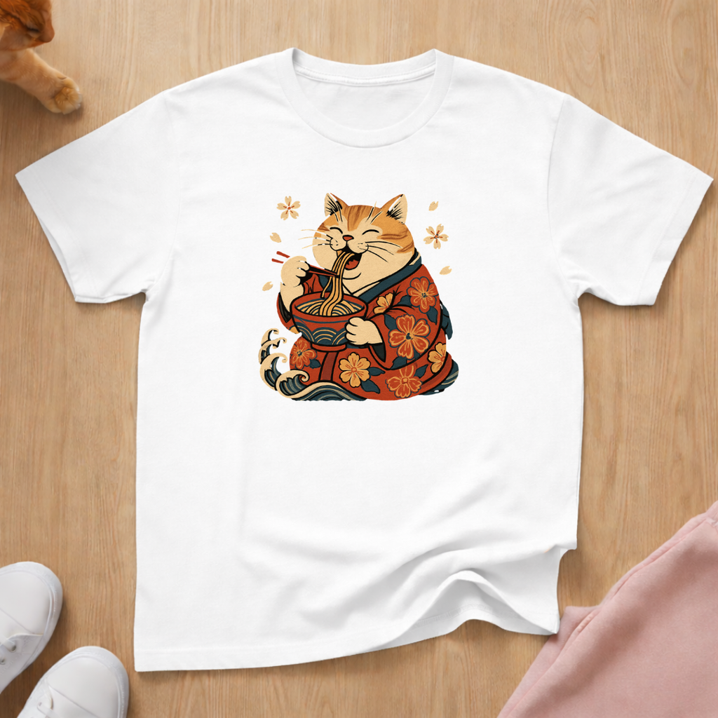 Fat Cat Ramen cat T-shirt