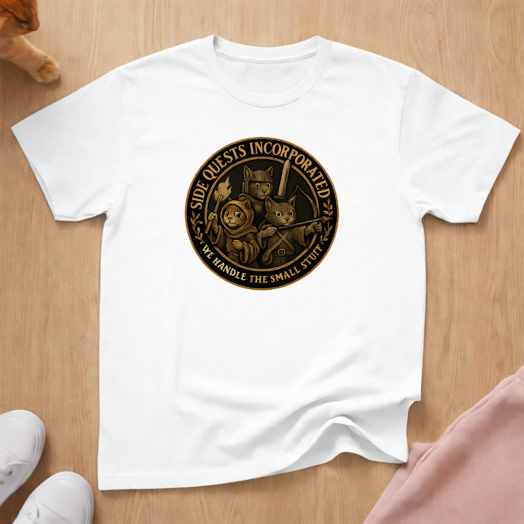 Side Quests 2 cat T-shirt
