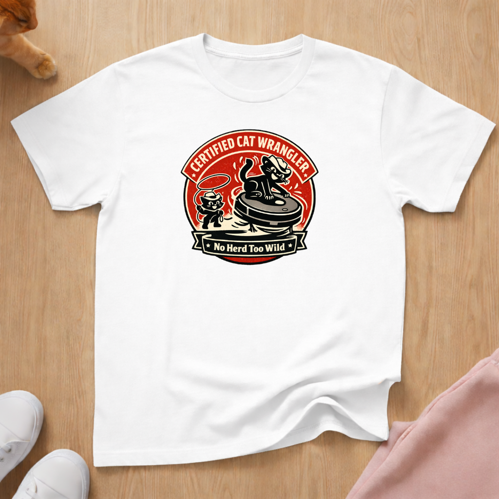 Certified cat wrangler T-shirt
