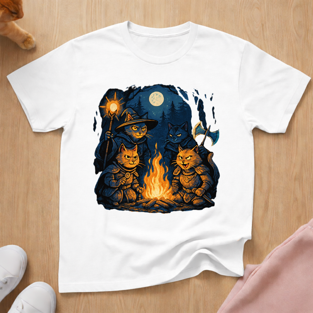 Cat DnD party 2 cat T-shirt