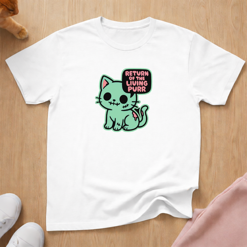 Return of the Living Purr cat T-shirt