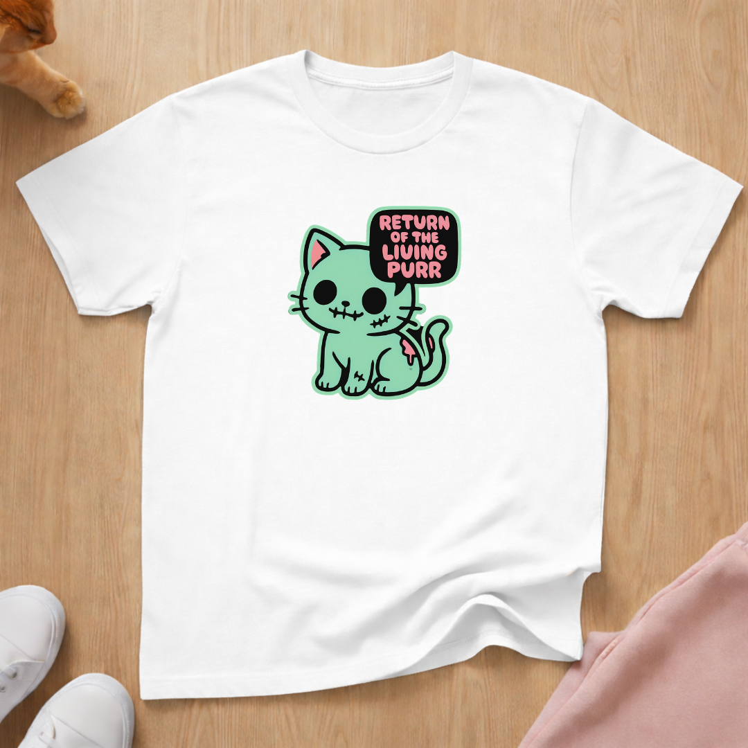Return of the Living Purr cat T-shirt