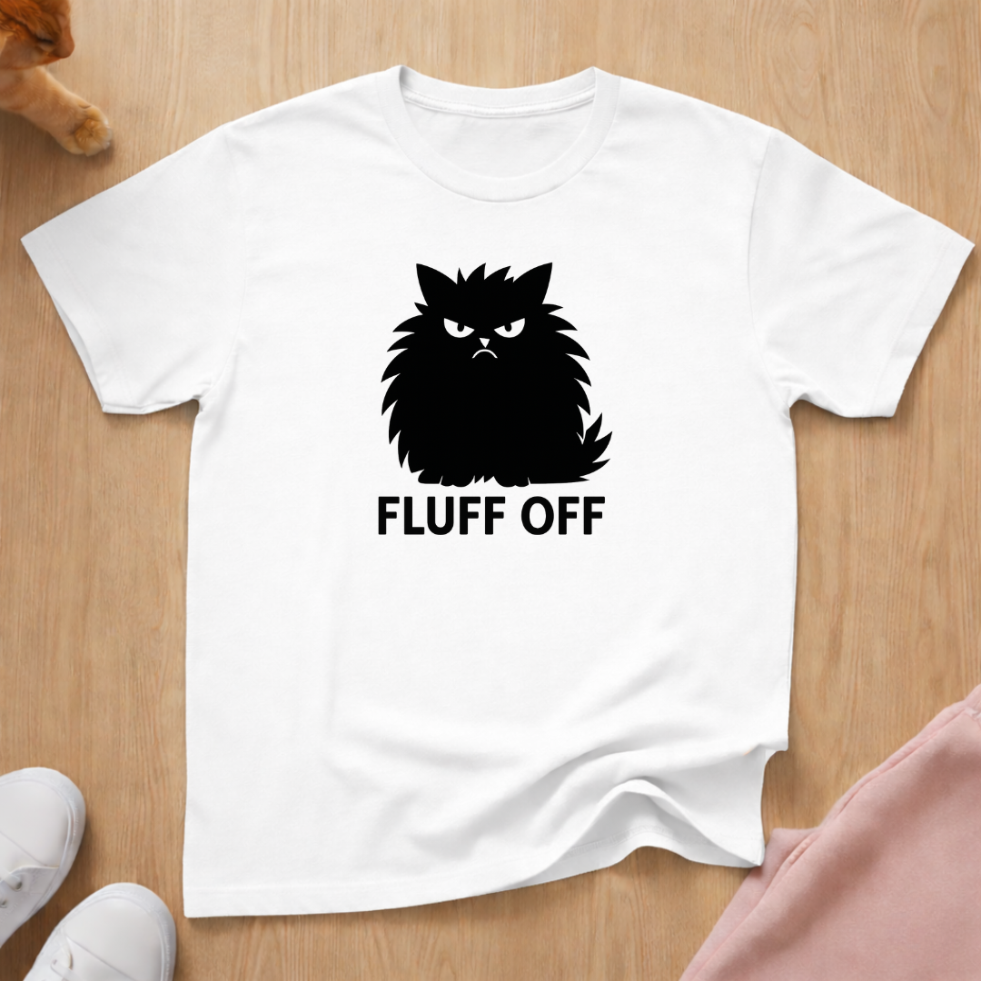 Fluff Off cat T-shirt