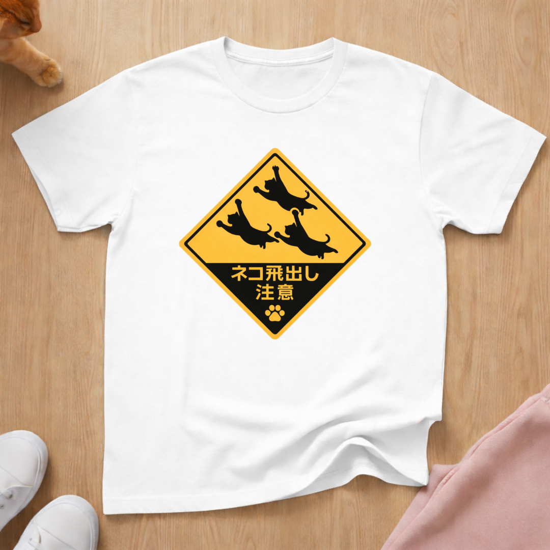 Leaping Cats Sign T-shirt